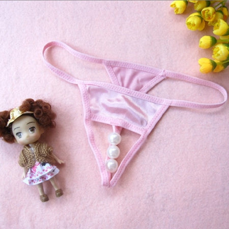 Chilot fetish elastic accesorizat cu 3 margele GS595-5