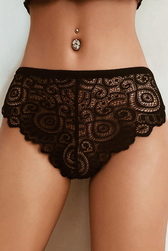 Chilot cu talie inalta din dantela fina usor elastica GS608-1