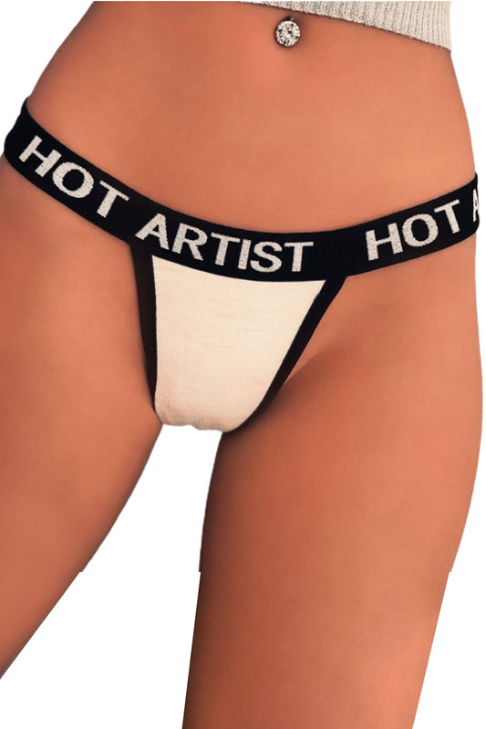 Chilot tanga-sport cu banda elastica cu txt HOT ARTIST"" GS616-211