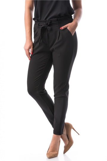 Pantaloni eleganti cu cordon in talie H628-1