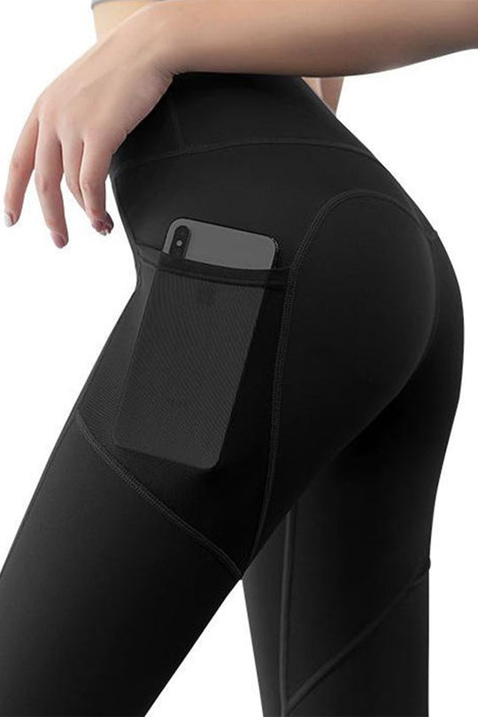Colanti sport cu talie inalta si buzunare laterale H711-1
