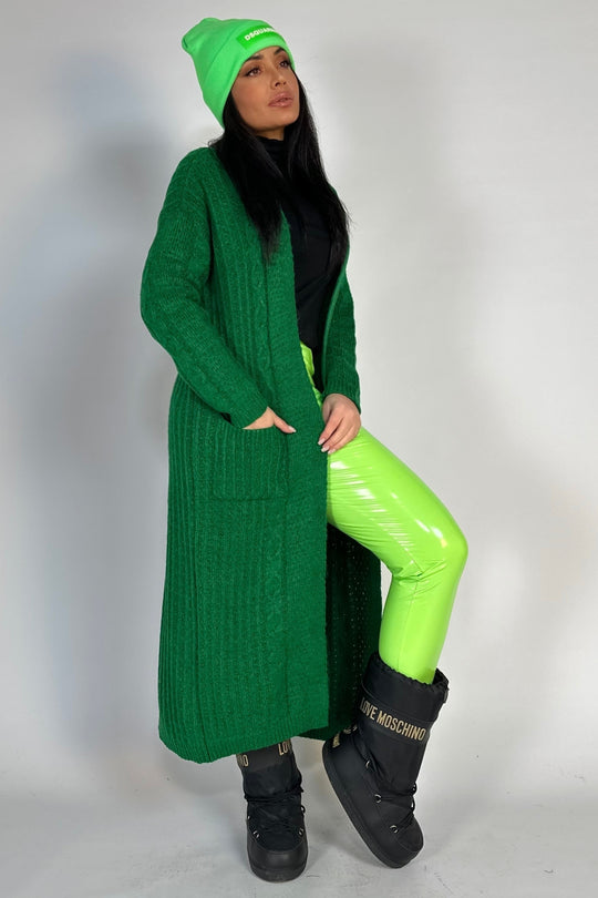 Cardigan lung, OVERSIZE din material crosetat usor elastic H750-12