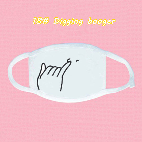 Masca protectie fata din material cu imprimeu funny IGEN9E-2