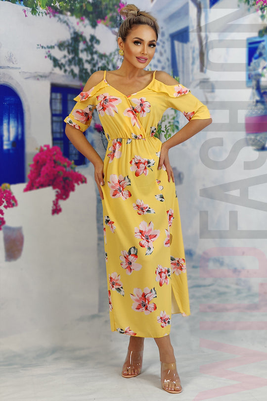 Rochie maxi de vara cu imprimeu floral J591RR-95