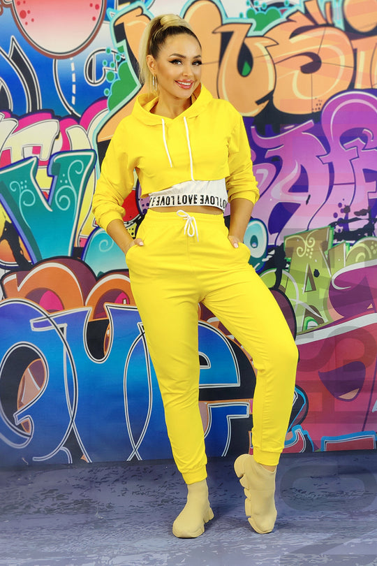 Trening casual din 3 piese cu imprimeu Love"" J707RR-9