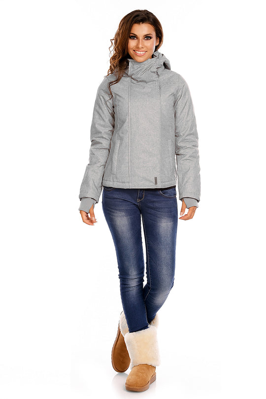 Jacheta cu gluga si fermoar dublu in fata K469-18