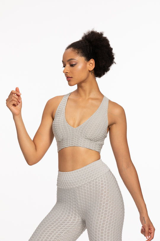 Bustiera sport cu burete detasabil si material elastic K781A-18