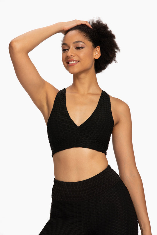 Bustiera sport cu burete detasabil si material elastic K781A-1