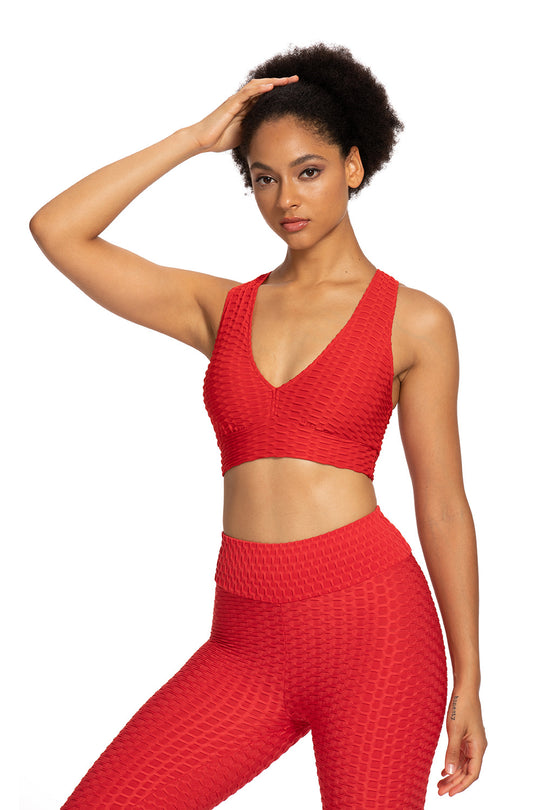 Set 2 piese compleu sport din bustiera si colanti cu efect push-up K781B-3