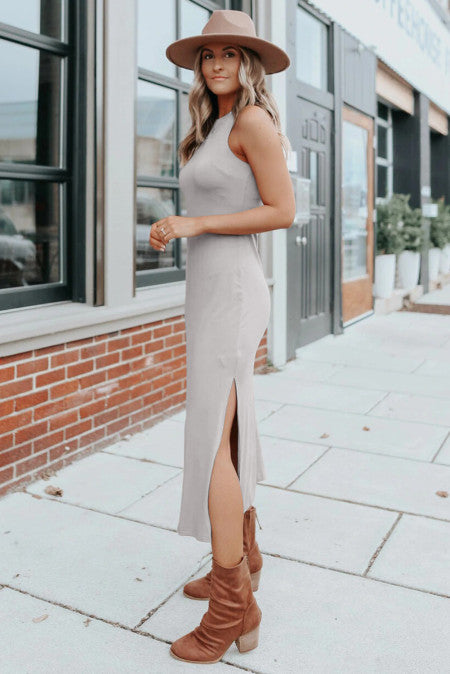 Rochie lunga casual din material elastic K812-813