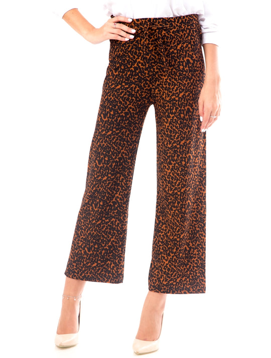 Pantaloni evazati model animal print L679-99