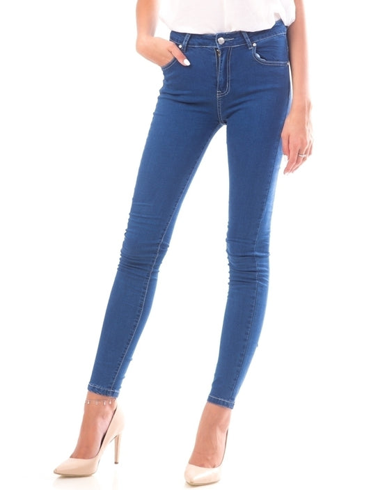 Pantaloni din denim cu talie inalta L685-4