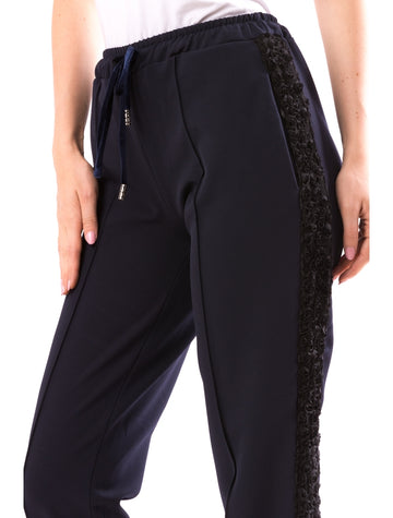 Pantaloni lungi eleganti cu flori creponate pe laterale L713A-44