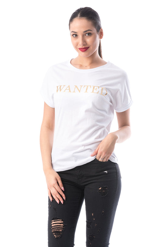 Tricou cu maneca scurta si text inscriptionat M369-2