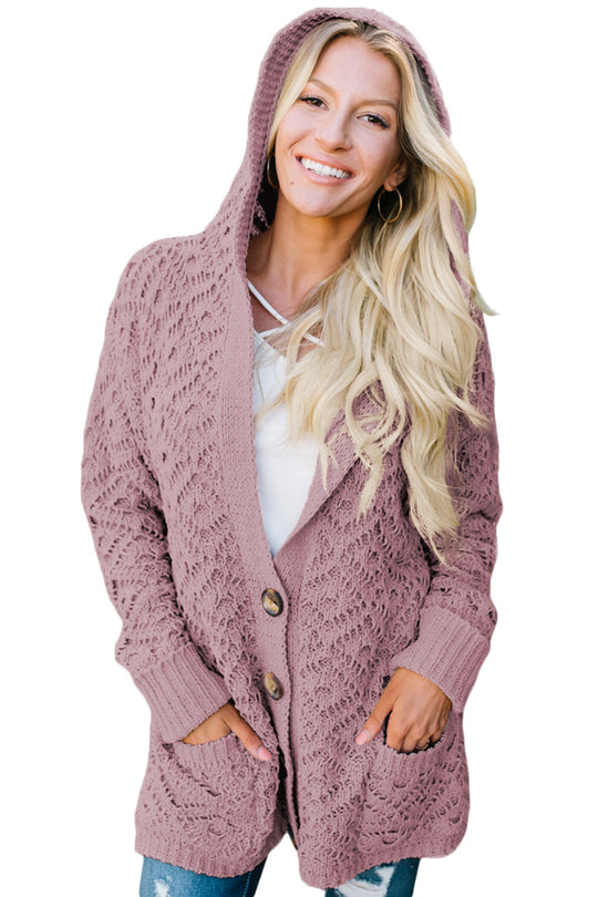 Cardigan tricotat cu gluga M579-5
