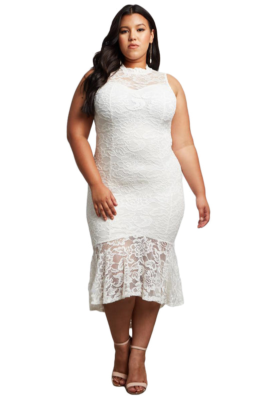 Rochie din dantela model plus size M660P-2