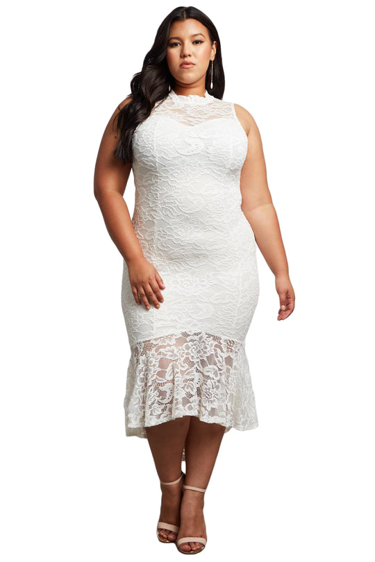 Rochie din dantela model plus size M660P-2