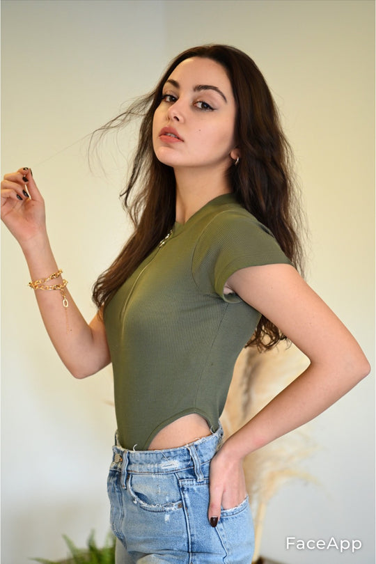 Body tip tricou din material reiat M765-12