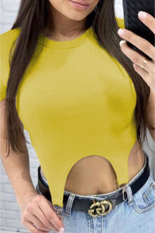 Tricou sport-casual din material reiat M766-9