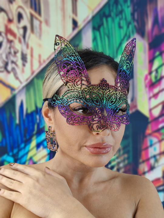 MSK104-100 Masca de carnaval din broderie  model iepuras