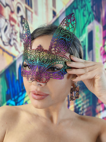 MSK104-100 Masca de carnaval din broderie  model iepuras