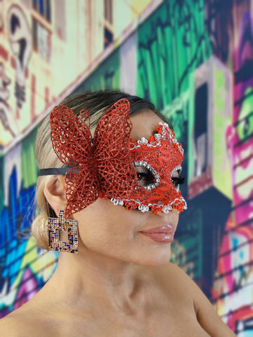 MSK105-3 Masca de carnaval venetian din broderie