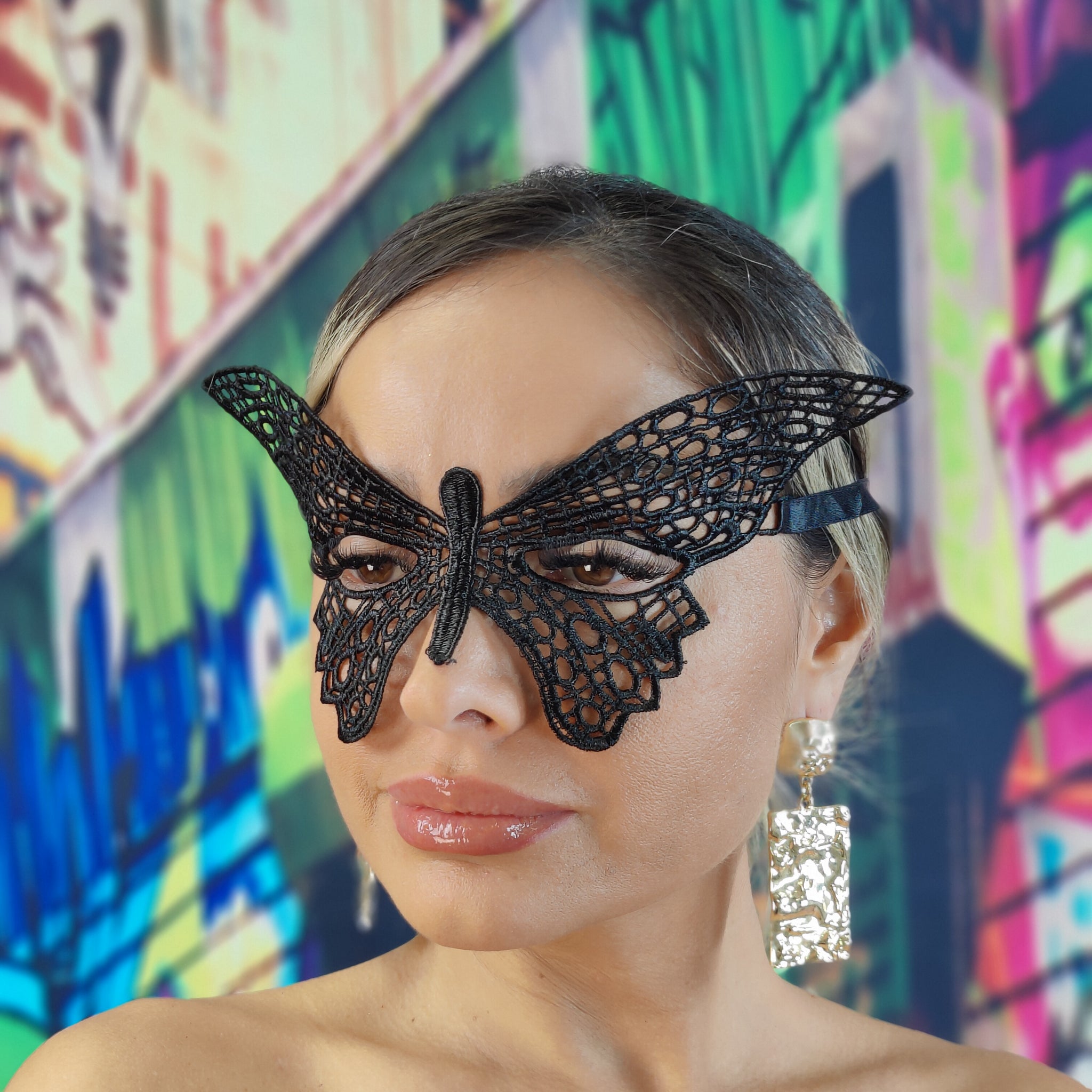 MSK87-1 Masca de carnaval din broderie model fluture