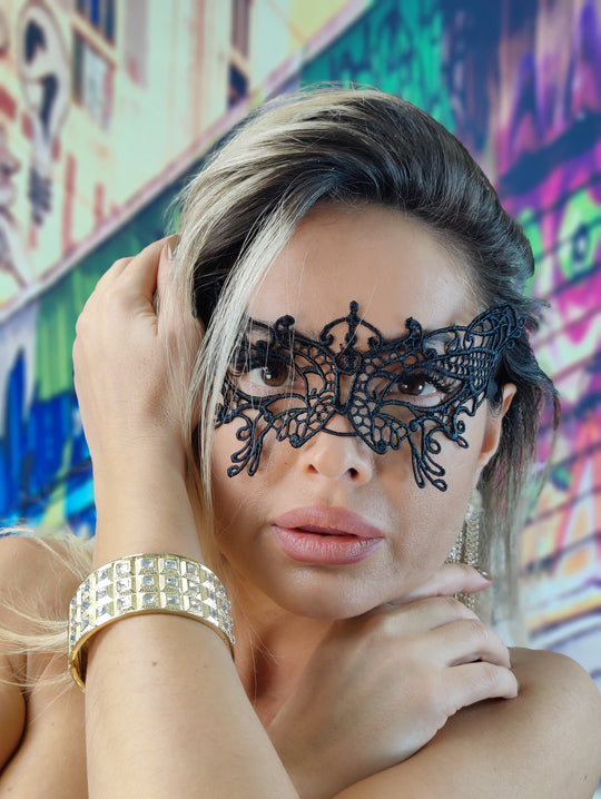 MSK95-1 Masca de carnaval din broderie  model fluture