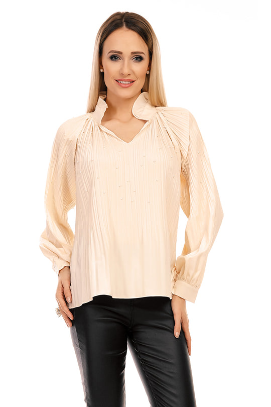 Bluza eleganta accesorizata cu perlute N564-155