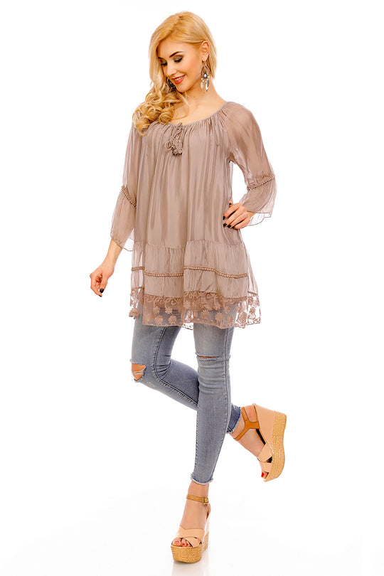 Bluza eleganta cu maneci tip clopot N575-8