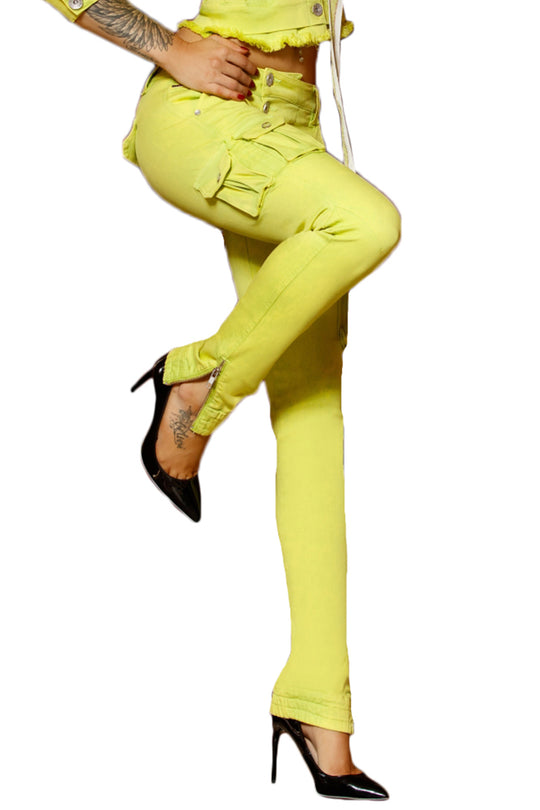 Blugi mulati cu talie inalta N686A-9921