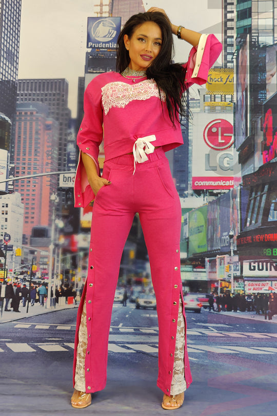 Tinuta chic cu pantaloni si bluza N691RR-5