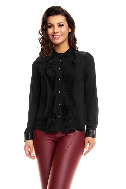 N732-1 Bluza tip camasa cu nasturi in fata