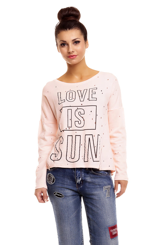 Bluza casual cu text inscriptionat in fata N739-5112