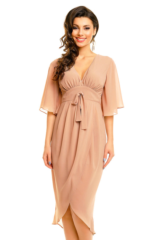 Rochie midi cu maneci trei sferturi N762-822