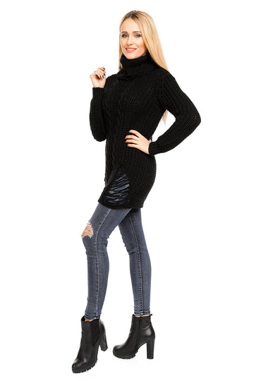 Bluza tip pulover cu guler inalt P557-1