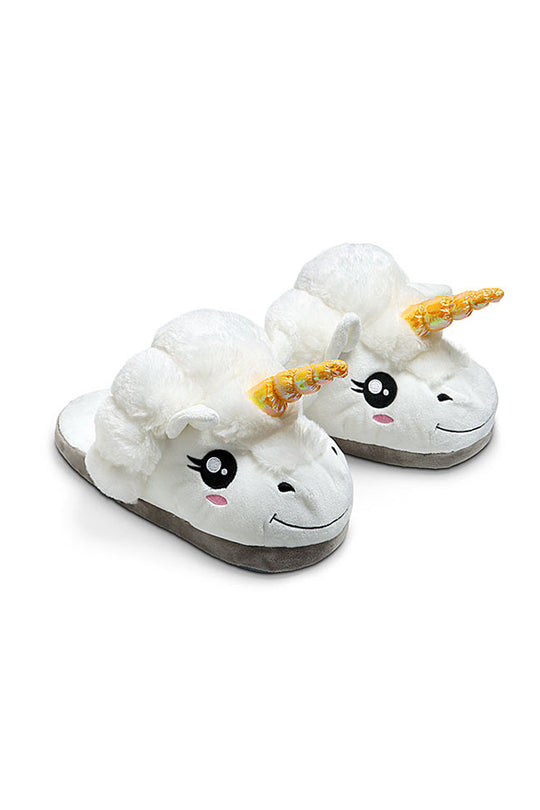Papuci pufosi de casa in forma de unicorn PC4-2