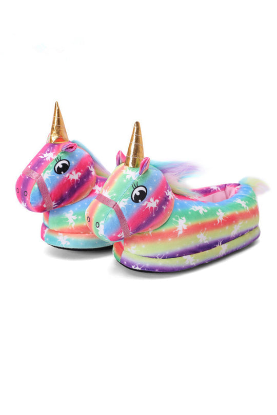 Botosei de casa pufosi cu model unicorn colorat PC40-100