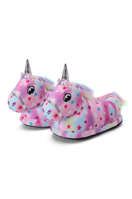 Botosei de casa pufosi cu model unicorn colorat PC41-100