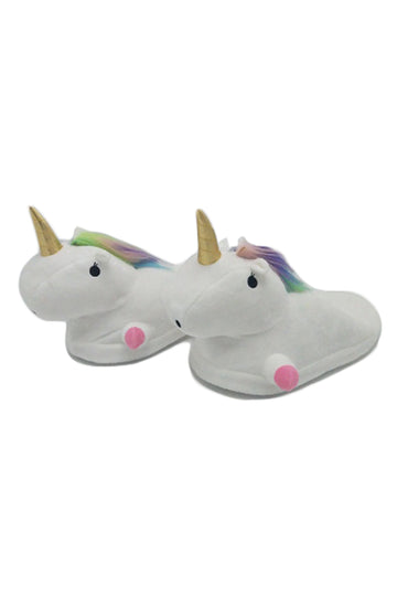 PC6-2 Papuci pufosi de casa in forma de unicorn