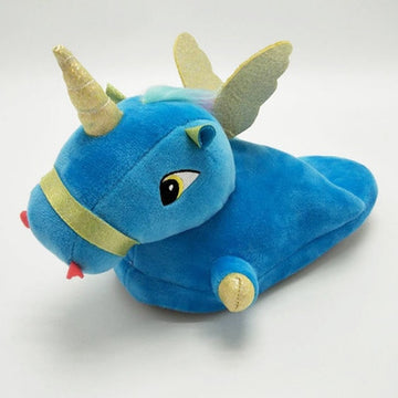 Papuci pufosi de casa in forma de unicorn PC8-4