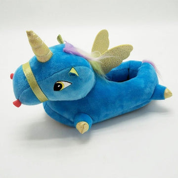 Papuci pufosi de casa in forma de unicorn PC9-4