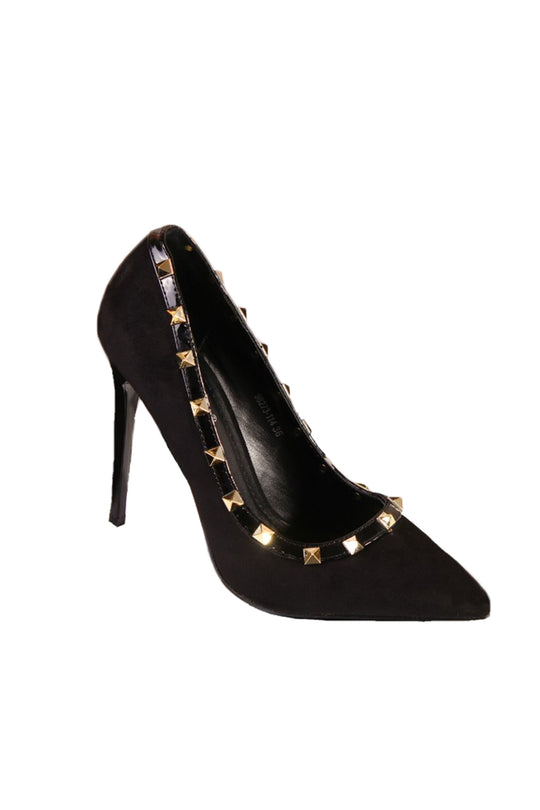 Pantofi stiletto accesorizati cu nituri PDS11-1