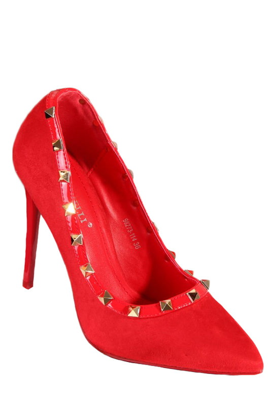 Pantofi stiletto accesorizati cu nituri PDS11-3