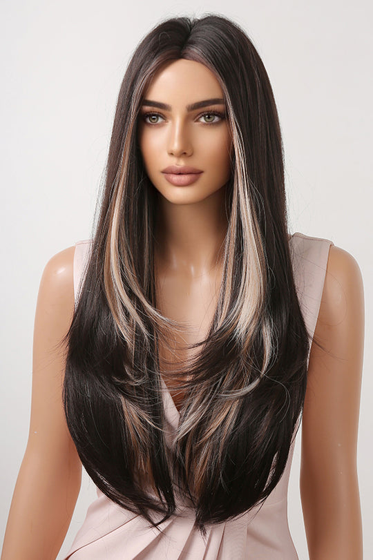 Peruca satena cu suvite blonde tunsa in scari PER108A-100