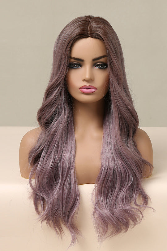 Peruca roz pamantiu cu par lung usor ondulat PER115-20