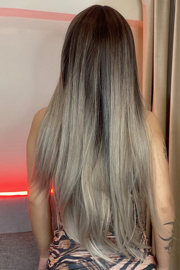 Peruca par lung cu breton, blond ombre PER128-100