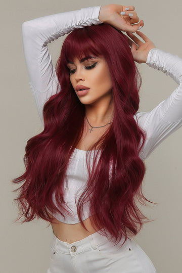 Peruca roscata cu breton, par lung PER135-3838