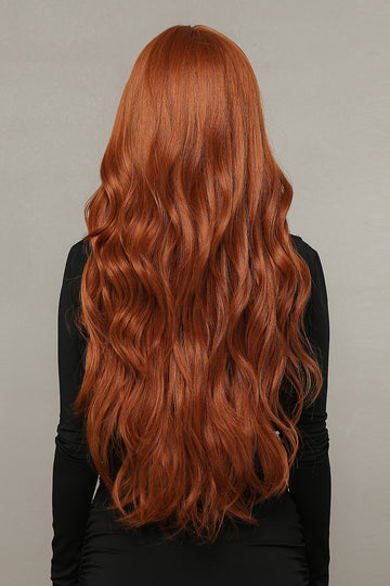 Peruca roscata cu breton, par lung PER135A-100