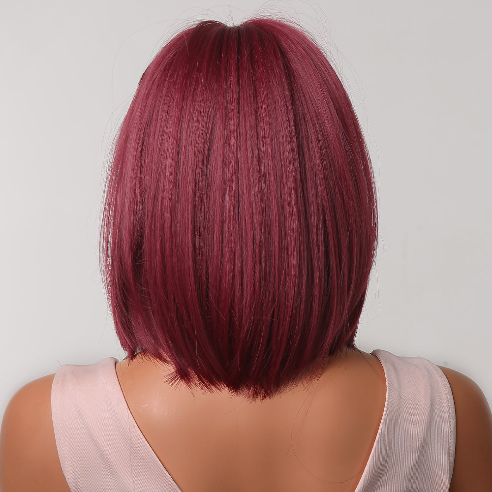 Peruca roscata, model bob lung cu breton PER81-3